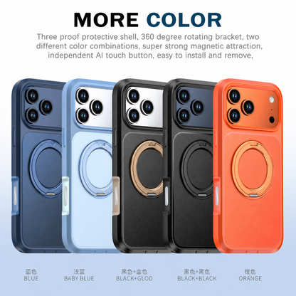 Iphone 11 case Ultra Slim Dual Tone MagSafe 360° Front + Back Protection, Dustproof Plug & Rotating Ring (b013)