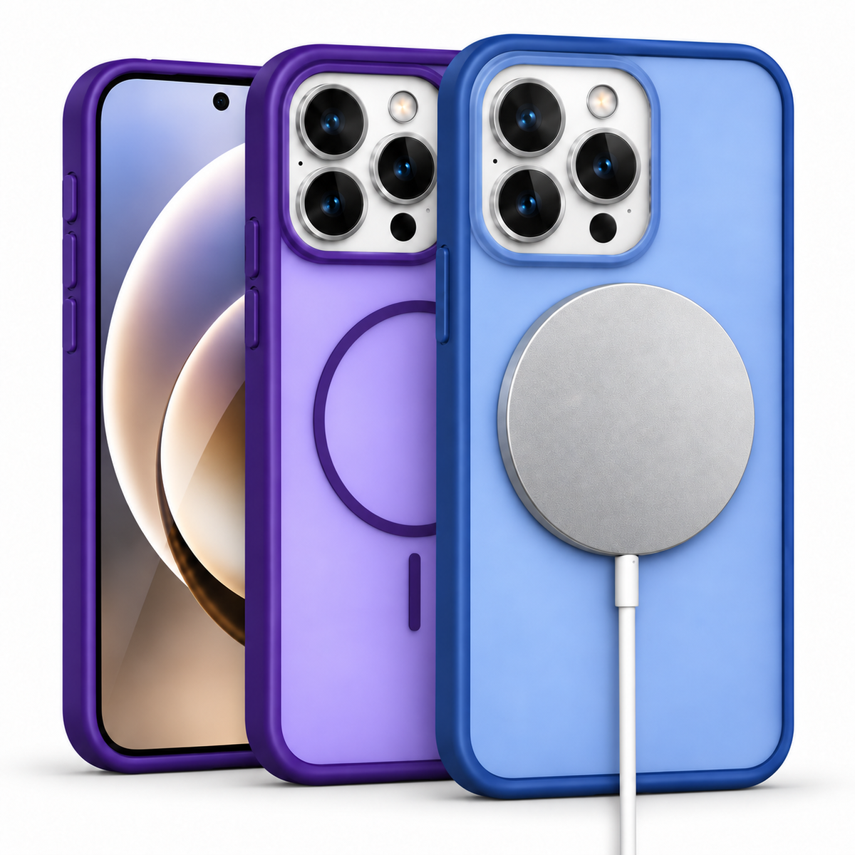 Iphone 16 Magnetic Case Soft-Touch Frosted Translucent