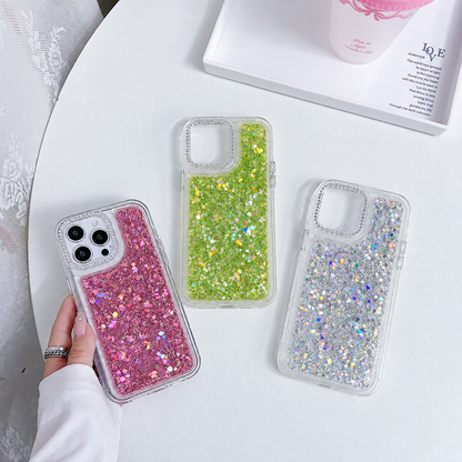 iPhone 13 Pro Slim fit clear case with glitter finish & camera protection