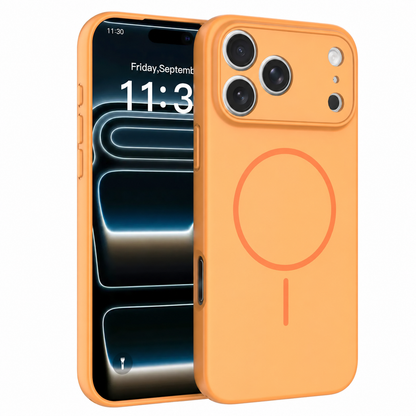 iPhone 17 Pro Max / 18 Pro Max soft touch solid color matte finish magnetic case with precise camera lens cutout