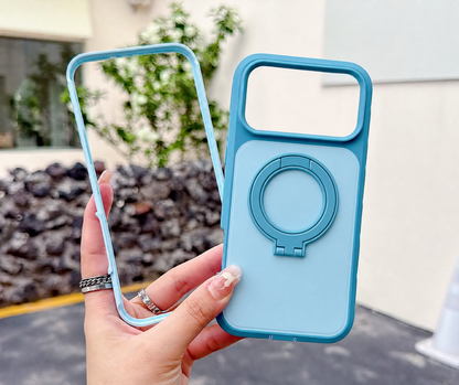 Iphone 11 case Ultra Slim Dual Tone MagSafe 360° Front + Back Protection, Dustproof Plug & Rotating Ring (b013)