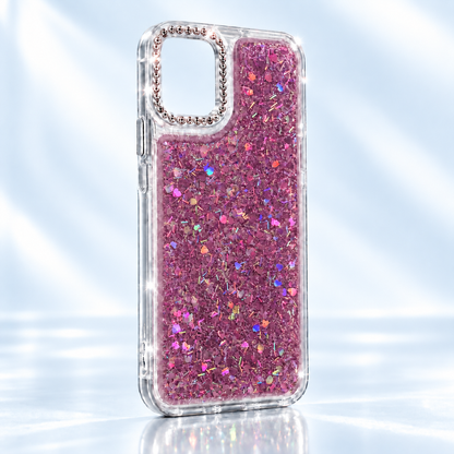 iPhone 13 Pro Slim fit clear case with glitter finish & camera protection
