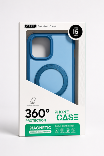 Iphone 11 case Ultra Slim Dual Tone MagSafe 360° Front + Back Protection, Dustproof Plug & Rotating Ring (b013)