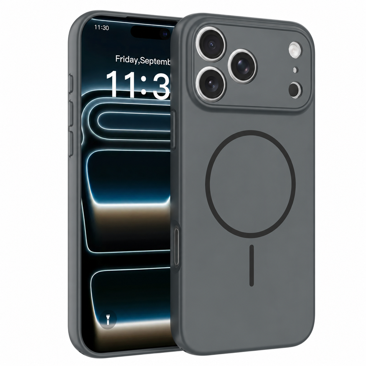 iPhone 17 Pro Max / 18 Pro Max soft touch solid color matte finish magnetic case with precise camera lens cutout