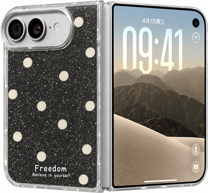 iPhone Duo 3D hard glitter 2pc fashion polka dot case magsafe