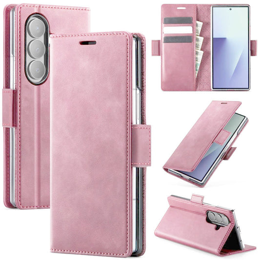 samsung galaxy z fold 8 PU leather wallet case 3 card 5 color option