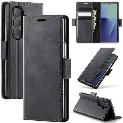 samsung galaxy z fold 8 PU leather wallet case 3 card 5 color option