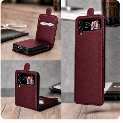 Galaxy Z Flip 7 wallet case wine