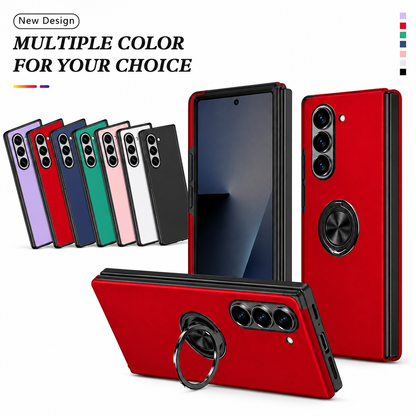 Samsung galaxy z fold 8 ultra Matte Finish Invisible Ring Case Dual Layer with 360? Rotating Stand (B012)