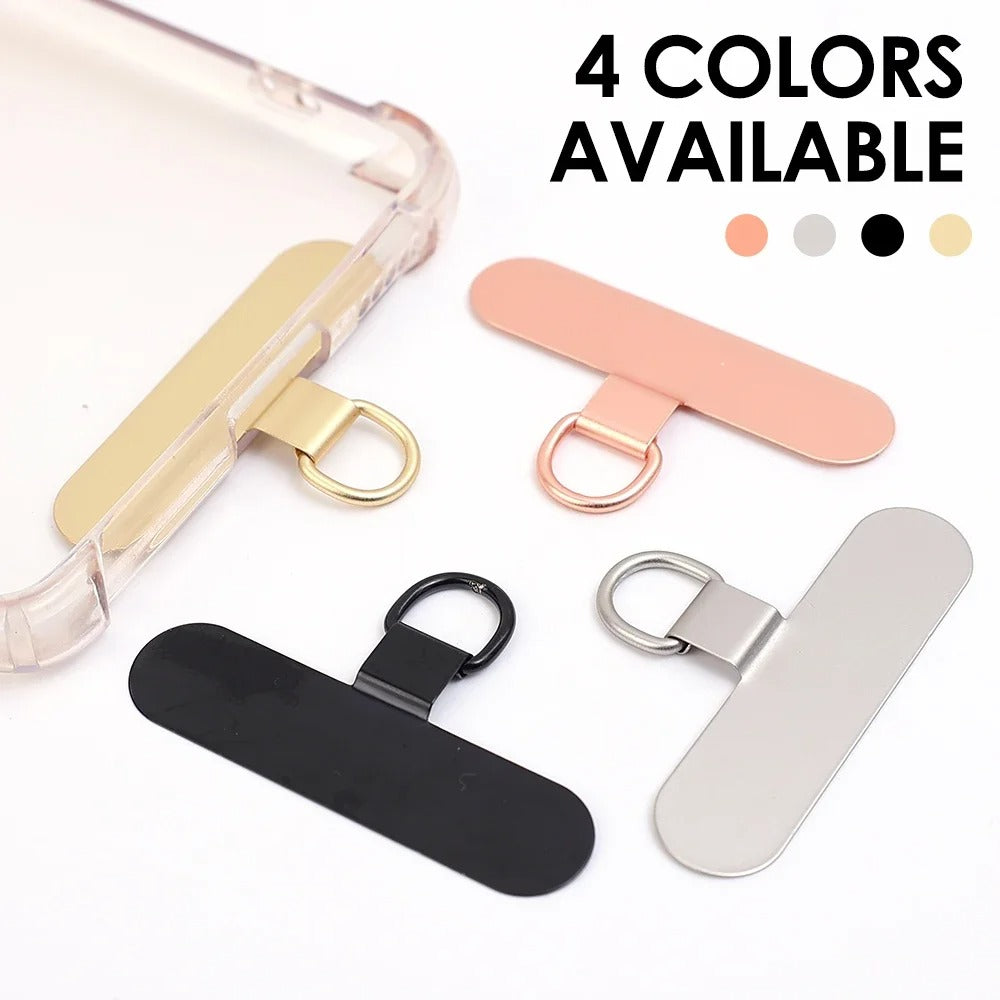 4pcs Phone Lanyard Patch & 360° Swivel Connector with raised bridge design for charging port fit