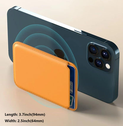 MagSafe Leather Wallet Strong Magnetic Card Holder, Premium Quality Like Original