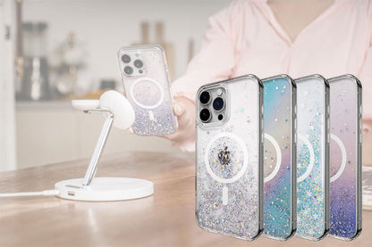 Iphone 12 pro max 3D hard glitter resin epoxy case magsafe