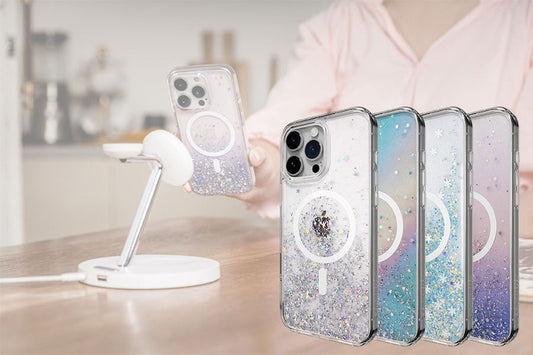 Iphone 11 3D hard glitter resin epoxy case magsafe