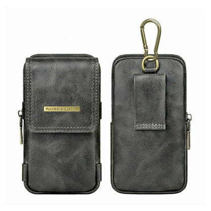 PU Leather Multi-Pocket Phone Holster Pouch Belt Clip & Hook, Wallet Organizer for Smartphone & Accessories