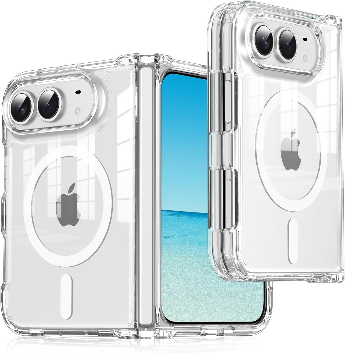 iPhone Duo hybrid ultra clear magsafe case hinge protection strong magnet
