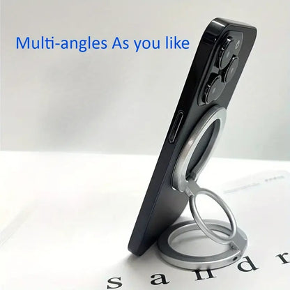 Dual magnetic ring phone holder - Foldable adjustable Magnetic Grip Holder & desktop stand