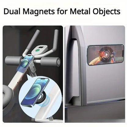 Dual magnetic ring phone holder - Foldable adjustable Magnetic Grip Holder & desktop stand