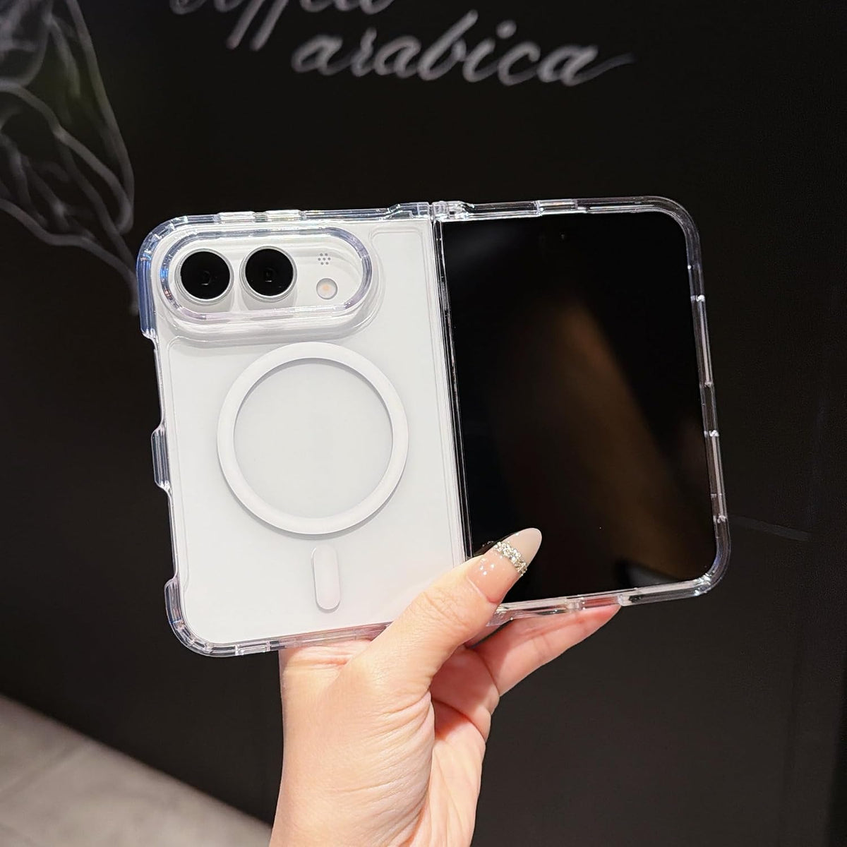 iPhone Duo hybrid ultra clear magsafe case hinge protection strong magnet