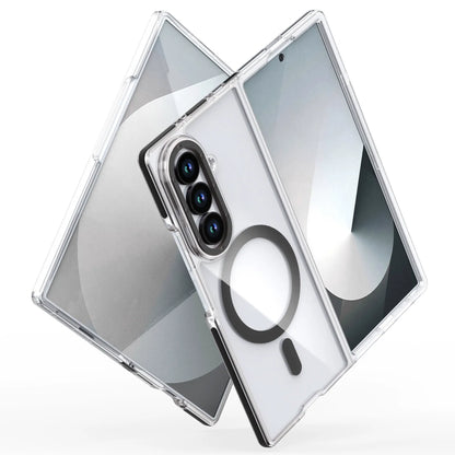 Samsung Galaxy z fold 8 Crystal Clear MagSafe Case with Metallic Camera Frame