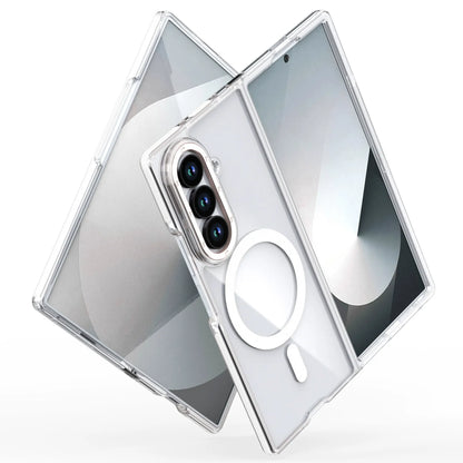 Samsung Galaxy z fold 8 Crystal Clear MagSafe Case with Metallic Camera Frame
