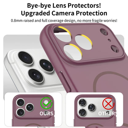 iPhone 17 Pro Max / 18 Pro Max soft touch solid color matte finish magnetic case with precise camera lens cutout