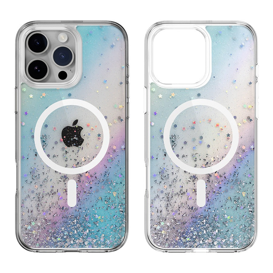 Iphone 13 pro max 3D hard glitter resin epoxy case magsafe