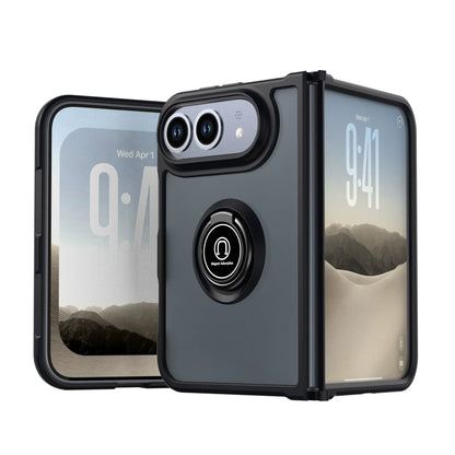 iPhone duo soft-touch frosted bumper Case with swivel ring Stand