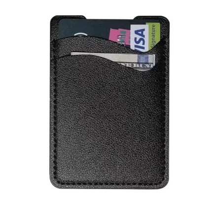 Dual slot PU Leather Adhesive Card Holder