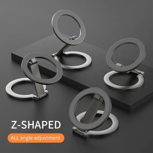 Z shape magnetic ring holder - Foldable adjustable Magnetic Grip Holder & stand
