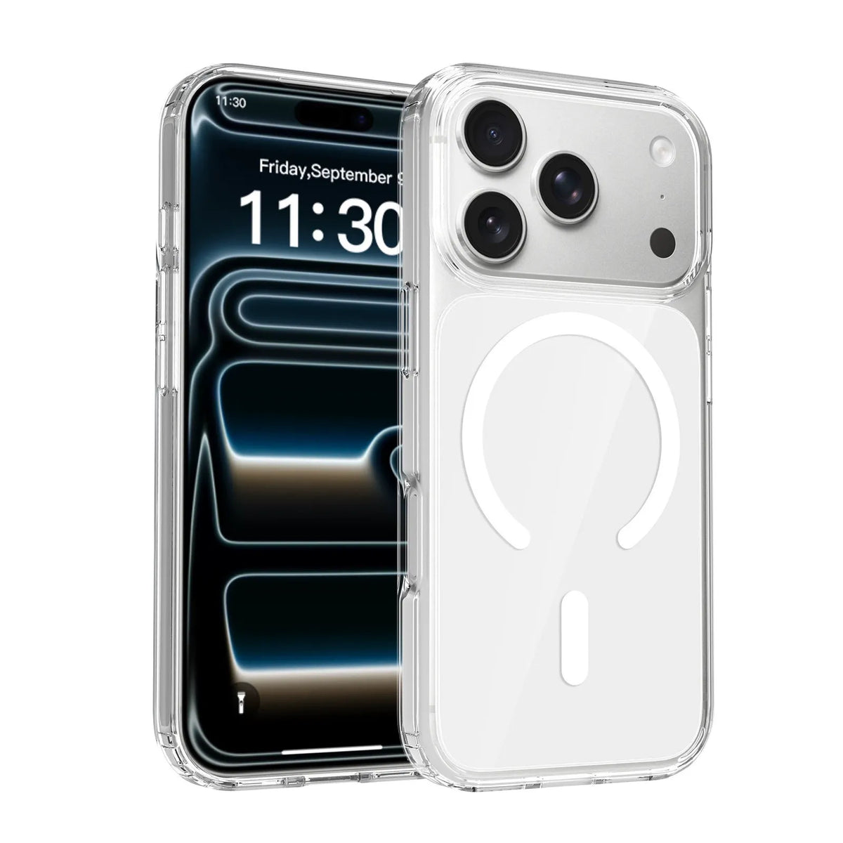 iPhone 17 Pro / 18 Pro Clear Magnetic Case with  Color Back plate