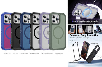Iphone 16 case light weight 3-in-1 triple layer case otterbox defender series xt style (no logo)