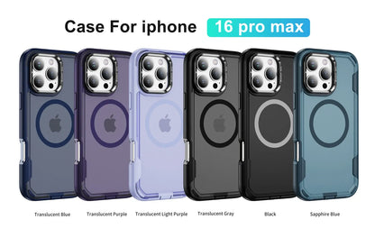 Iphone 17 pro max soft-touch 3 in 1 magsafe Case shockproof w foldable camera stand