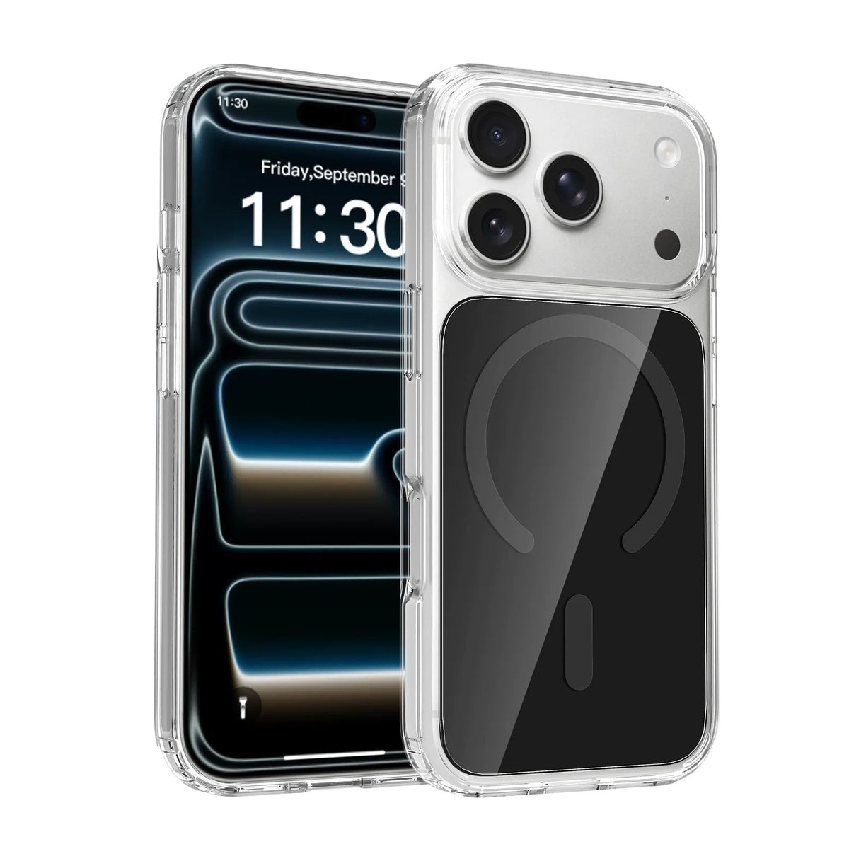 iPhone 17 Pro Max / 18 Pro Max Clear Magnetic Case with  Color Back plate