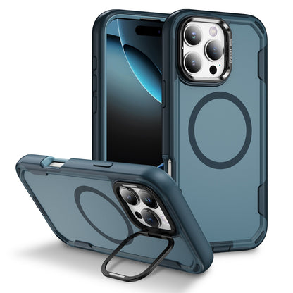 Iphone 17 soft-touch 3 in 1 magsafe Case shockproof w foldable camera stand