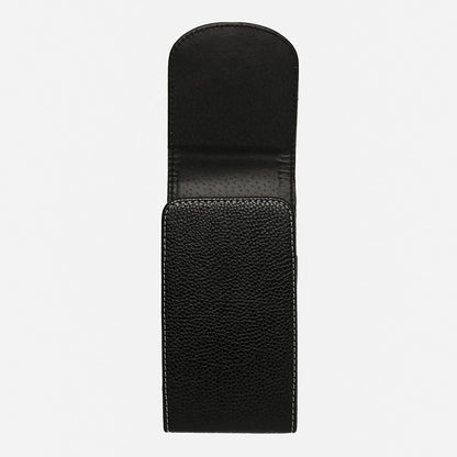 PU Leather Belt Clip Phone Holster Vertical Pouch with Magnetic Flap, Black