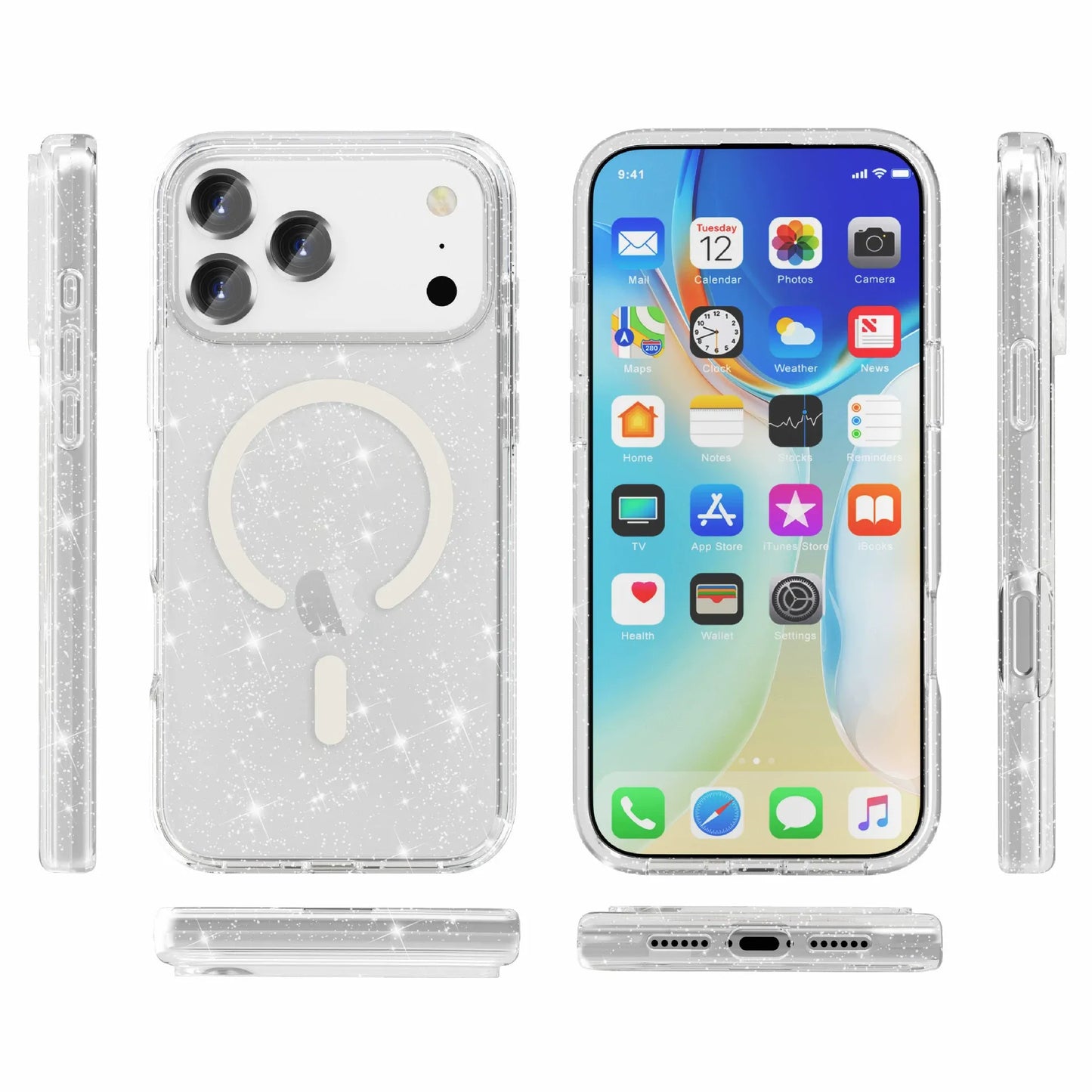 Iphone 17 air ultimate hard glitter case magsafe tough armor otterbox