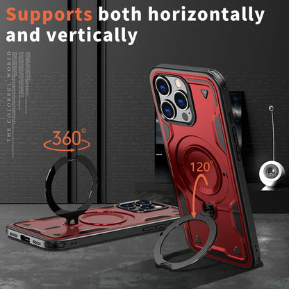 Iphone 17 air slim shockproof Case with 360? rotating Foldable Magnetic Ring Kickstand