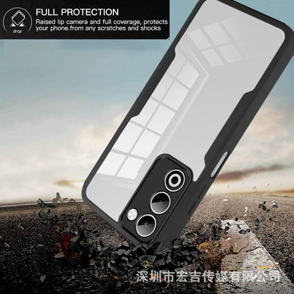 Oppo A5 5G 2025 360? Full Body Protective Case ??Dual-Layer Clear Hard Back with Built-in Screen Protector and Shockproof TPU Bumper