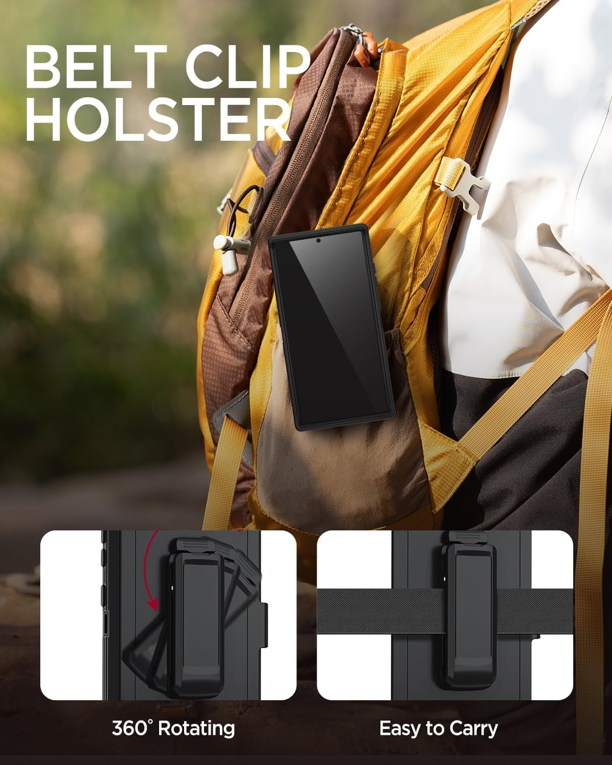 samsung galaxy s24 fe triple layer otterbox defender style case with 360? Rotating Belt Clip & Kickstand