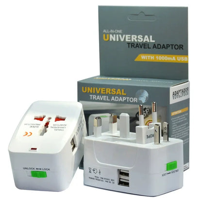 Universal All-in-One International Travel Adapter with 2 USB port