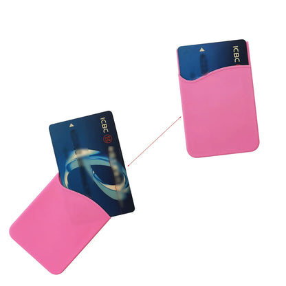Silicone Adhesive Phone Card Holder Stick-On Wallet Pocket for Back of Phone
