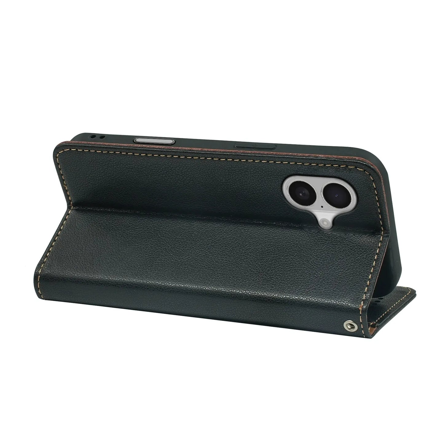 Moto g06 flip wallet case lichi grain finish with invisible magnetic closure (strong) & RFID blocking (w-015)