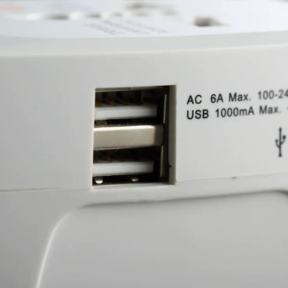 Universal All-in-One International Travel Adapter with 2 USB port