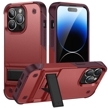 Iphone 16 plus case dual layer Heavy Duty Shockproof with Kickstand