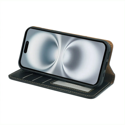 iphone 5c flip wallet case lichi grain finish with invisible magnetic closure (strong) & RFID blocking (w-015)