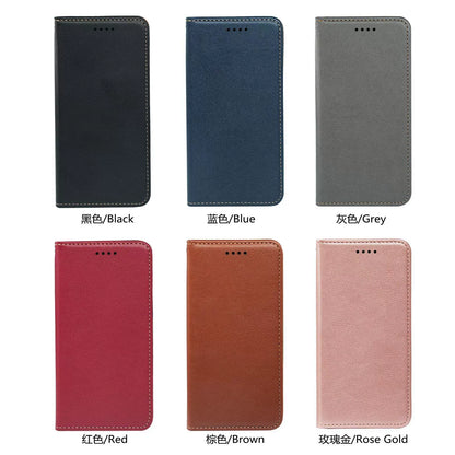 iphone xr flip wallet case lichi grain finish with invisible magnetic closure (strong) & RFID blocking (w-015)
