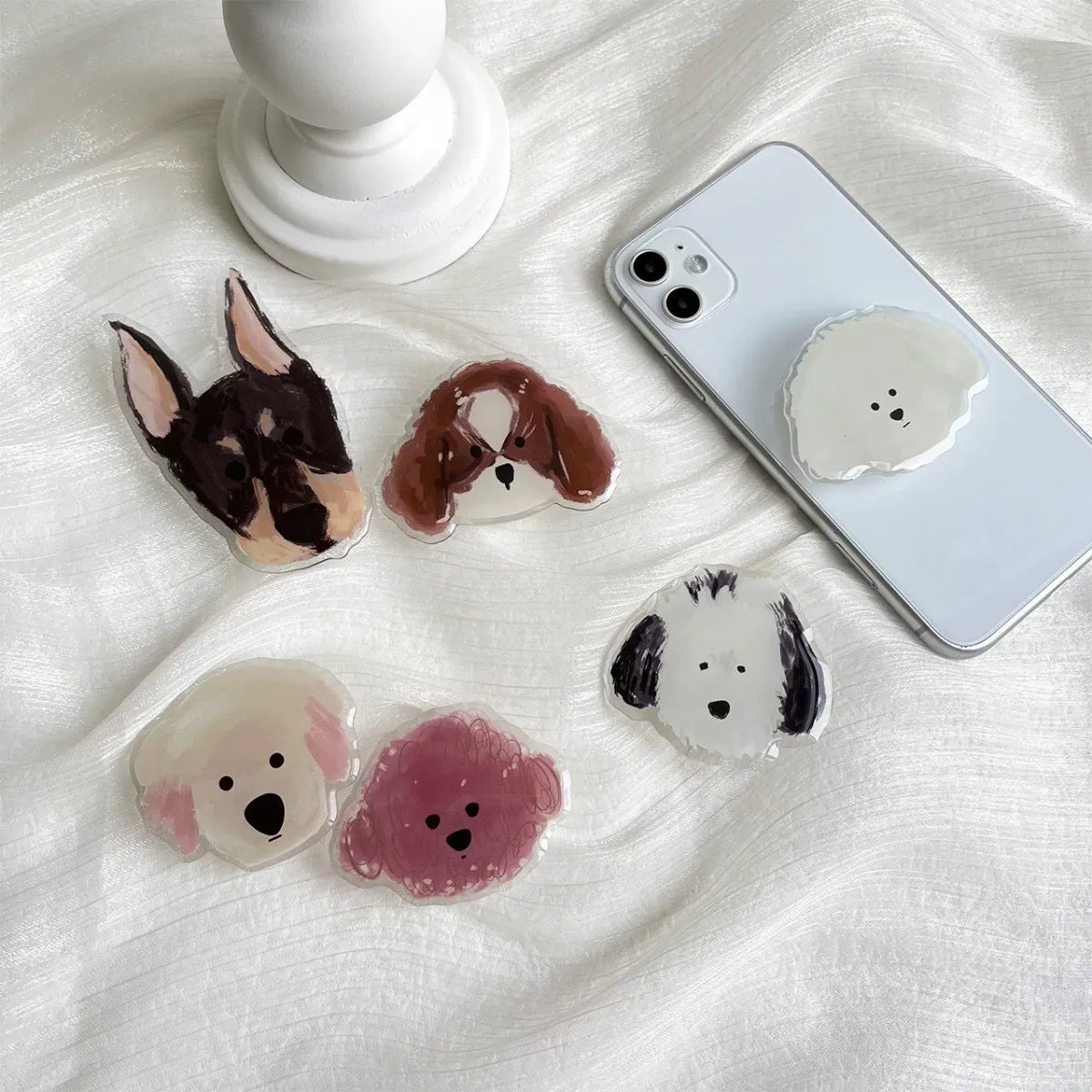 Cartoon Dog PopSocket Grips ??Cute Animal Phone Holders & Stands