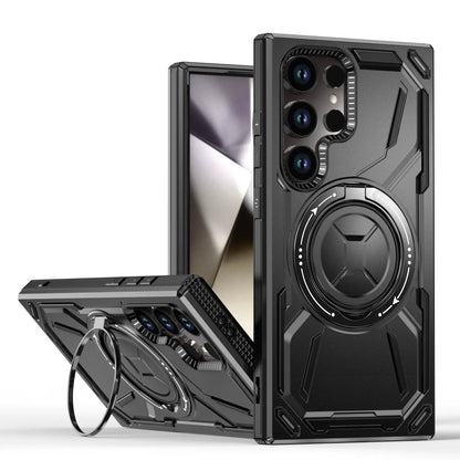 Samsung galaxy s26 plus Magnetic Case with rotating Ring Stand – Full Body Shockproof Rugged Cover, MagSafe Compatible (B011)