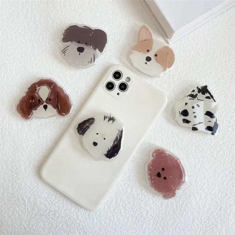 Cartoon Dog PopSocket Grips ??Cute Animal Phone Holders & Stands