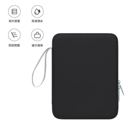 11inch PU Leather Laptop Sleeve with Handle Soft Touch Finish, Multi-Pocket Organizer Case for Tablet & Accessories